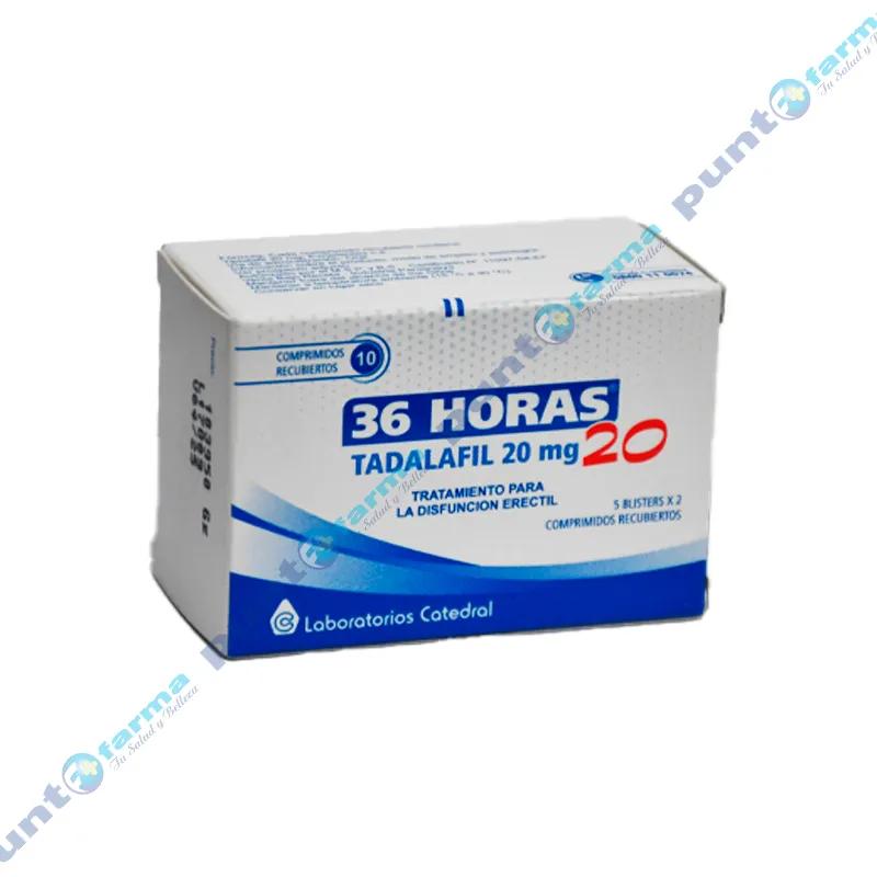 36 Horas Taladafil 20 mg - Caja con 5 blisters de 2 Comprimidos Recubiertos