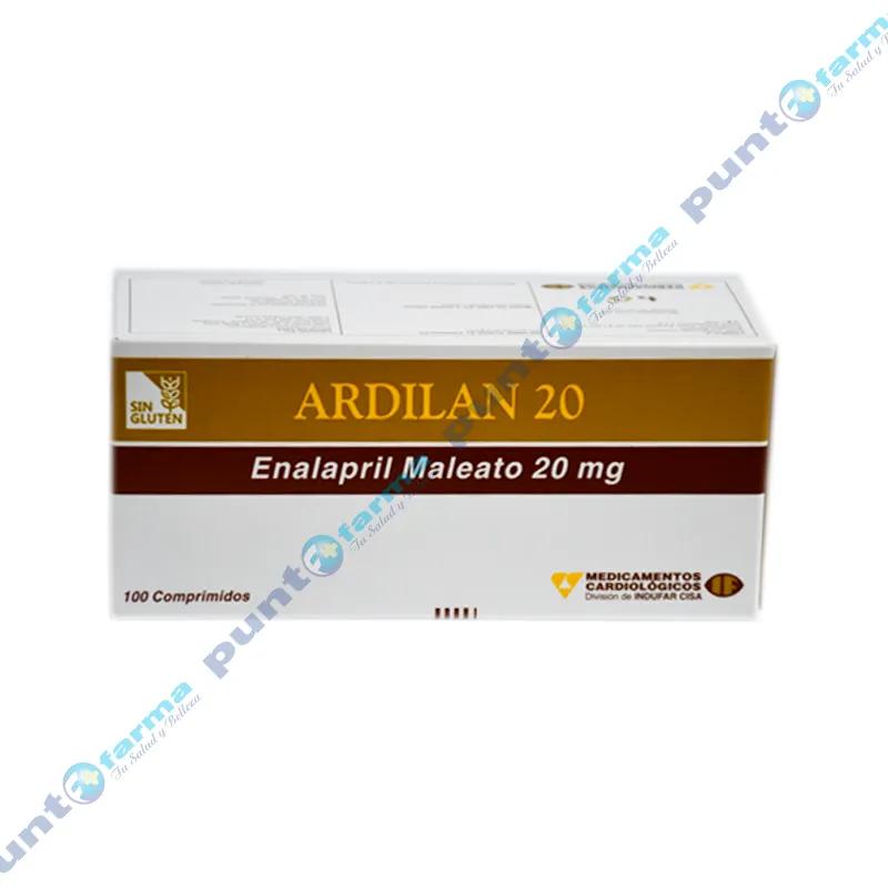 Ardilan 20 mg - Enalapril 20 mg - Caja de 100 Comprimidos.