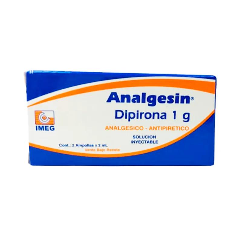 Analgesin Dipirona 1 g - Cont 2 ampollas de 2 mL