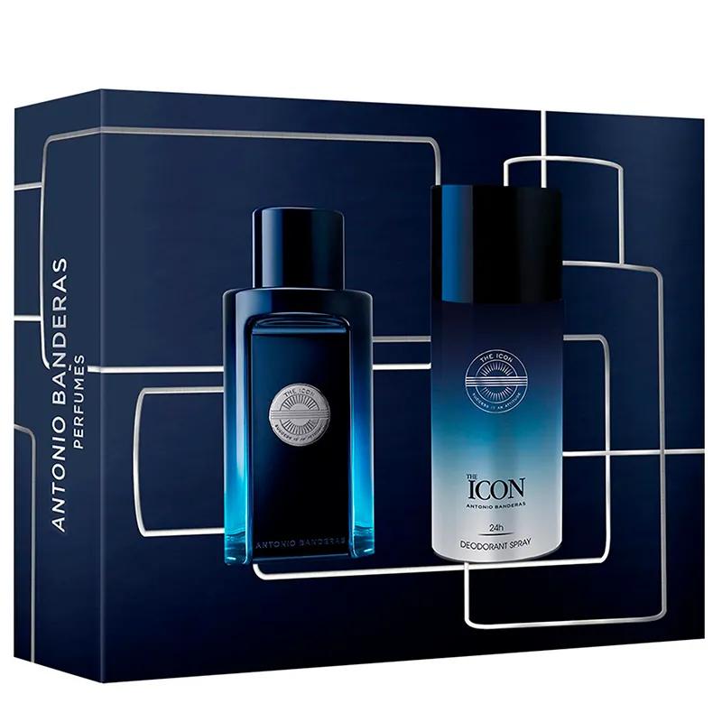 Set de Perfume Antonio Banderas The Icon Eau de Toilette 100mL + Desodorante 150mL