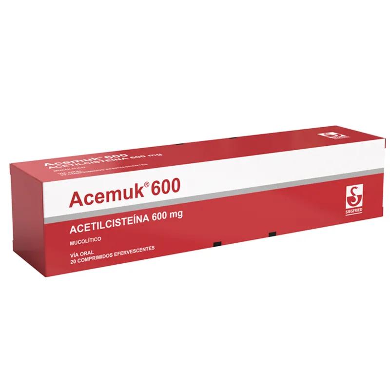 Acemuk Acetilcisteina 600 mg  - 20 Comprimidos Efervecente