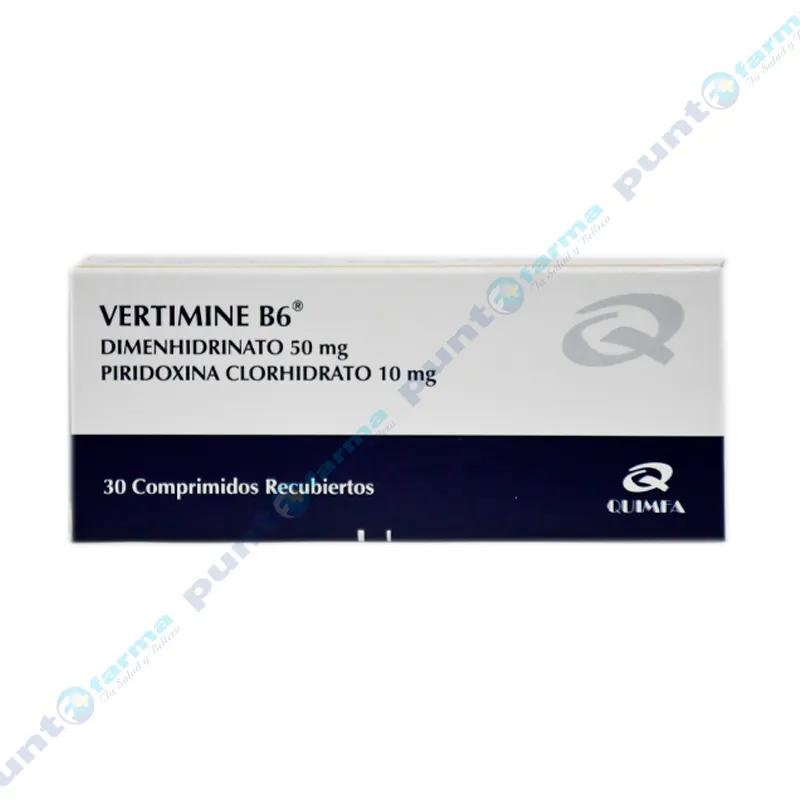 Vertimine B6 Dimenhidrinato 50 mg - Cont. 30 Comprimidos Recubiertos