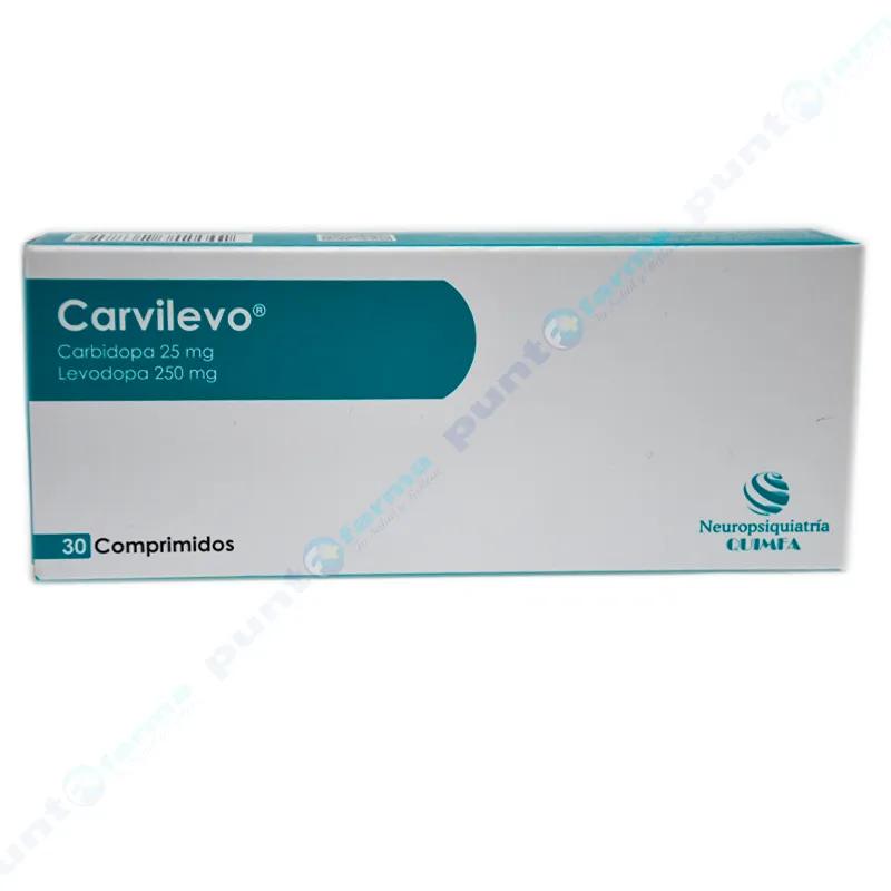 Carvilevo Carbidopa 25 mg Levodopa 250 mg - Cont. 30 Comprimidos