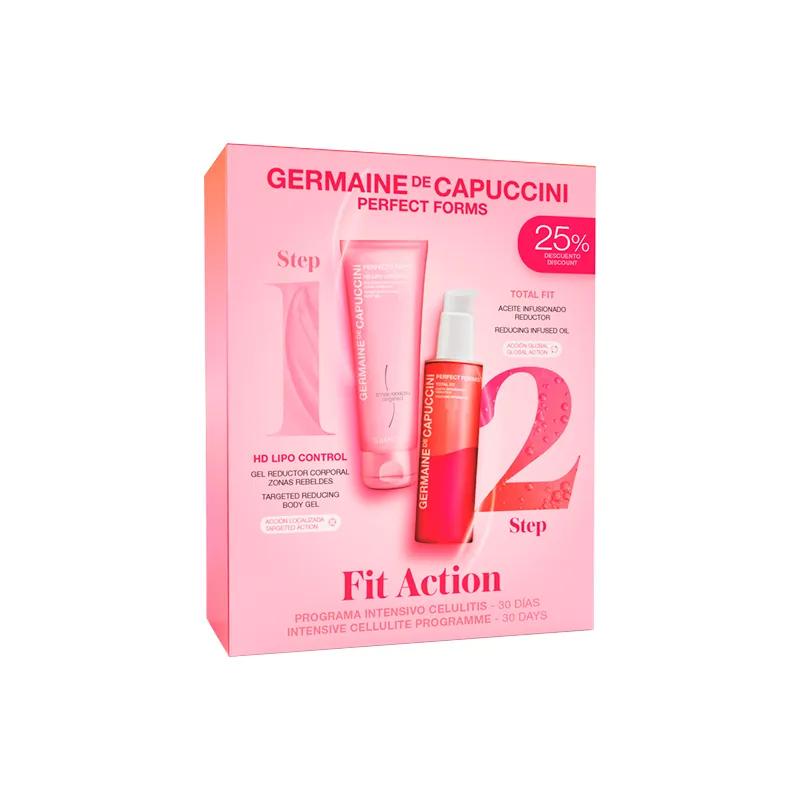 Gel Reductor 125mL + Aceite Reductor Tratamiento Corporal Anticelulítico 200mL Fit Action Capuccini