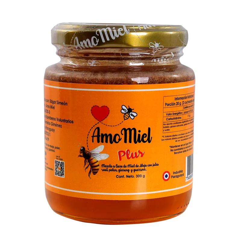 Miel de abeja con jalea real, polen, ginseng y guaraná Amomiel Plus