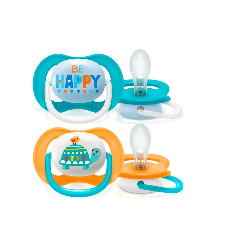 Pack Chupete Anatomico Ultra Air 0-6meses Be Happy Boy Avent -  Cont. 2unidades