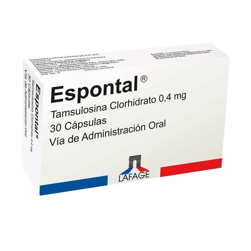 Espontal Tamsulosina Clorhidrato 0.4 mg  - Cont. 30 Capsulas