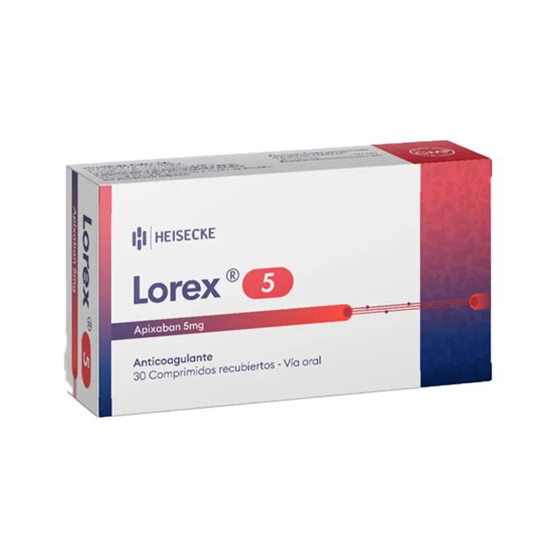 Lorex Apixaban 5mg - Caja de 30 Comprimidos