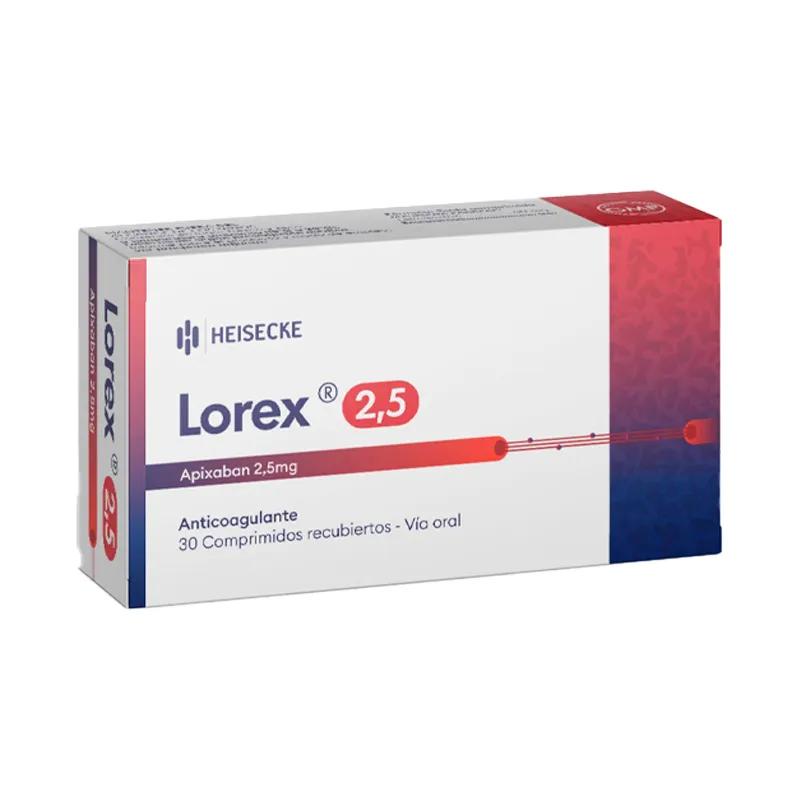 Lorex Apixaban 2,5mg - Caja de 30 Comprimidos