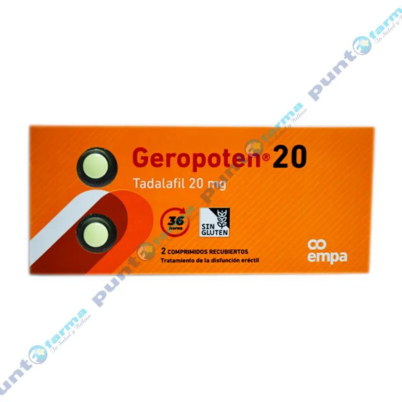Geropoten Tadalafil 20 mg - Caja de 2 Comprimidos Recubiertos
