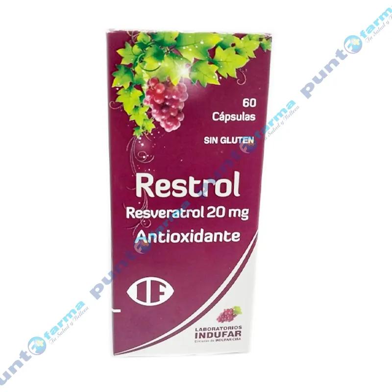 Antioxidante Restrol 20 mg - Cont. de 60 cápsulas