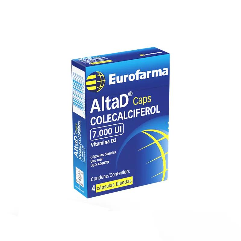 AltaD 7000 UI Colecalciferol Eurofarma - Cont. 4 Cápsulas Blandas.