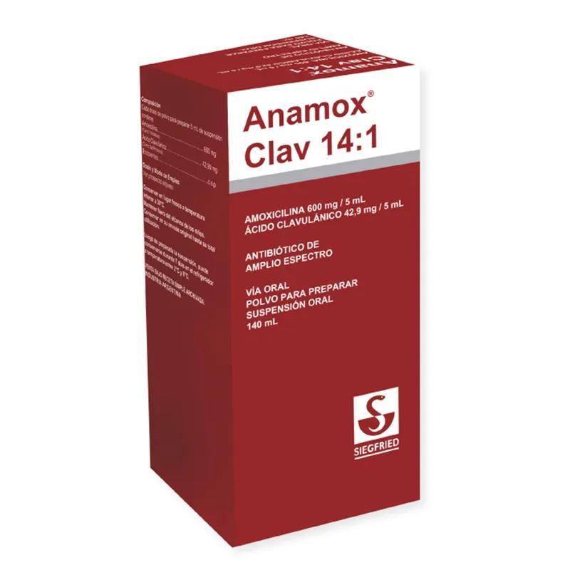Anamox Clav 14:1 Amoxicilina 600 mg - Cont. 140 mL