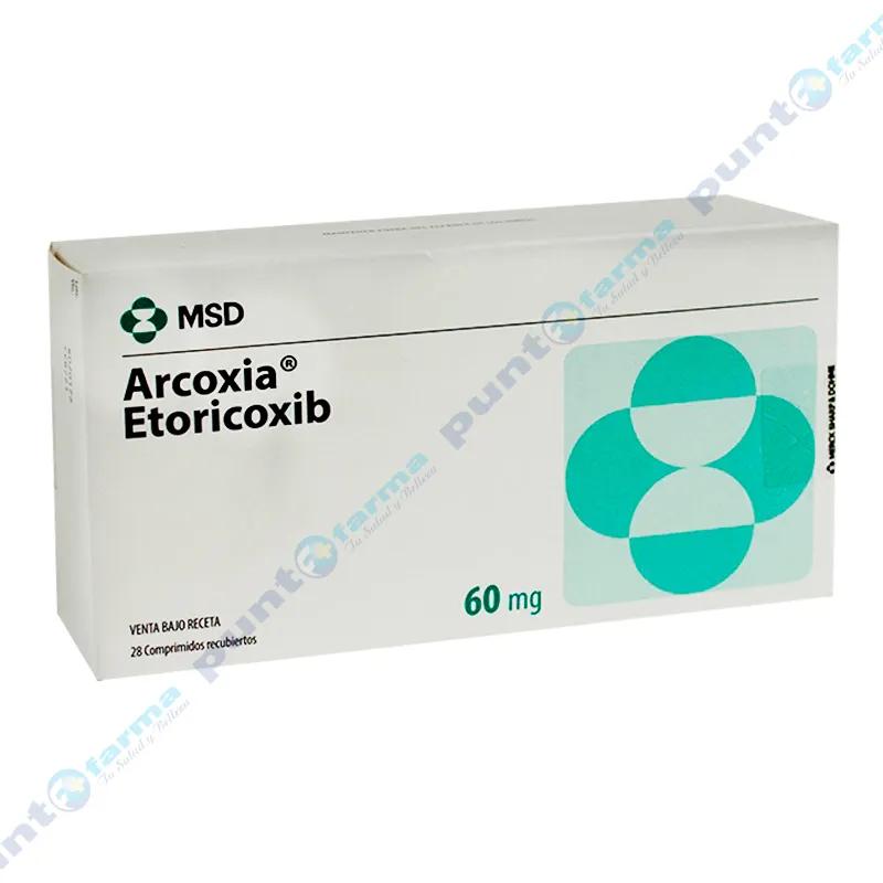 Arcoxia Etoricoxib 60 mg - Caja de 28 comprimidos recubiertos