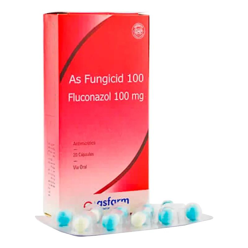 As Fungicid 100 Fluconazol 100 mg - Caja de 20 Cápsulas