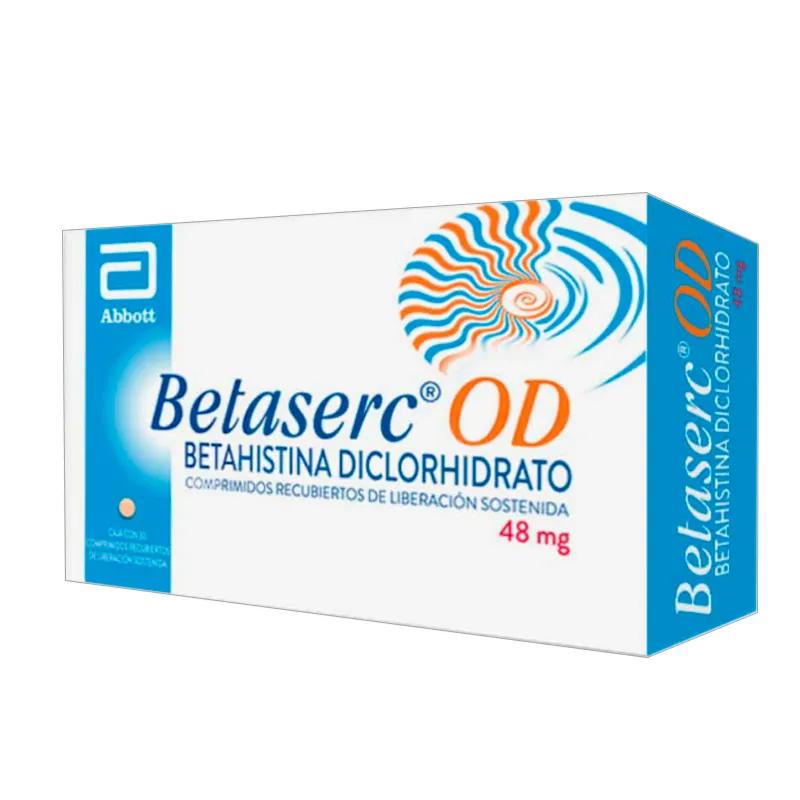 Betaserc OD Betahistina Diclorhidrato 48 mg - Cont. 30 comprimidos recubiertos de liberación sostenida