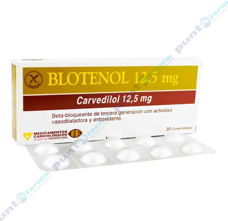 Blotenol Carvedilol  12,5 mg - Caja de 30 comprimidos 
