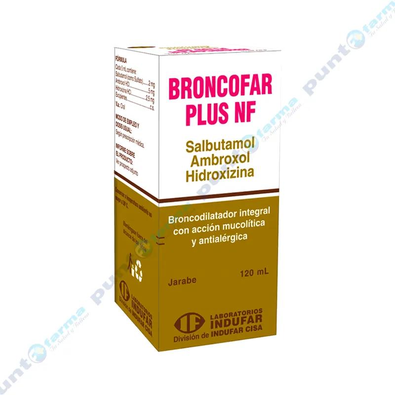 Broncofar Plus Nf Jarabe - Salbutamol Ambroxol Hidroxicina – Frasco de 120 ml.