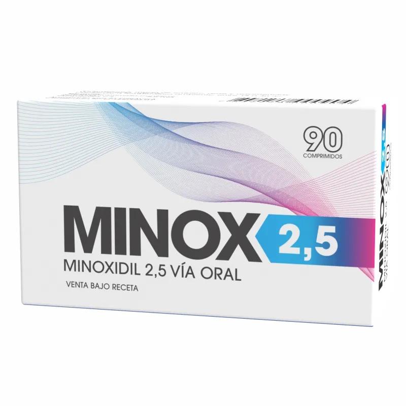 Minox 2.5 Minoxidil - Caja conteniendo 90 comprimidos