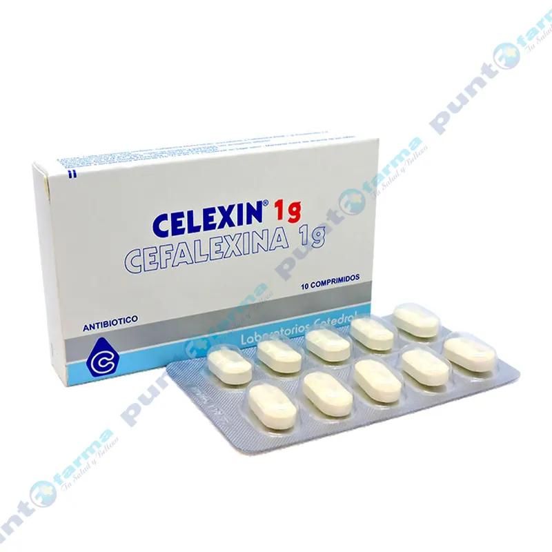 Celexin 1g Cefalexina 1g - Caja de 10 Comprimidos