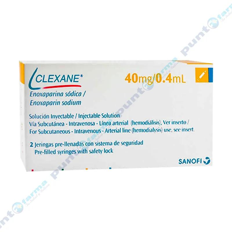Clexane Enoxaprina Sódica 40 mg - Solución Inyectable 2 jeringas