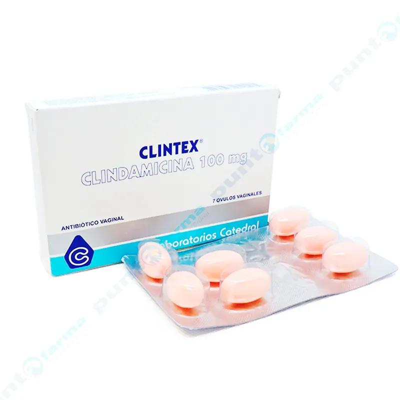 Clintex Clindamicina 100 mg - Caja de 7 Ovulos Vaginales
