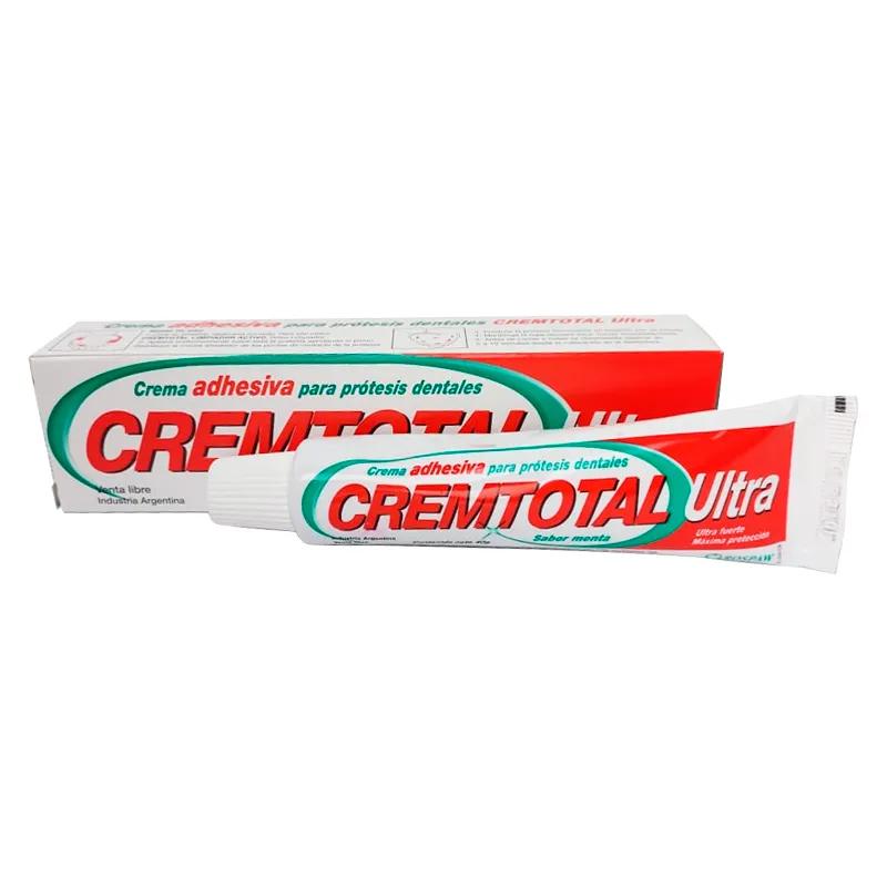 Crema Adhesiva para prótesis dentales CREMTOTAL ULTRA - Sabor Menta - 40g