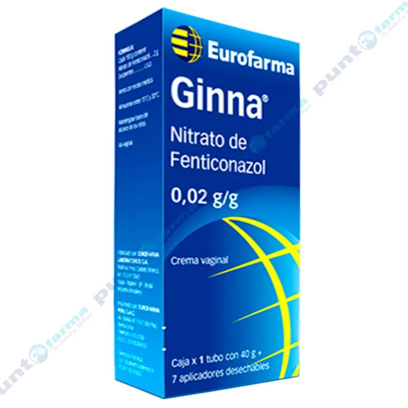 Crema Vaginal Ginna Eurofarma - Cont. 1 Tubo 40 g+7 Aplicadores de 5g c/u