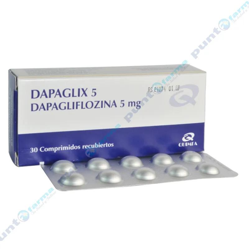 Dapaglix 5 Dapaglifozina 5 mg - Caja de 30 comprimidos recubiertos