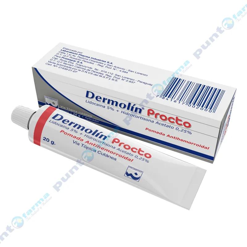 Dermolin Procto Pomo - Caja con pomo de 20 gr.
