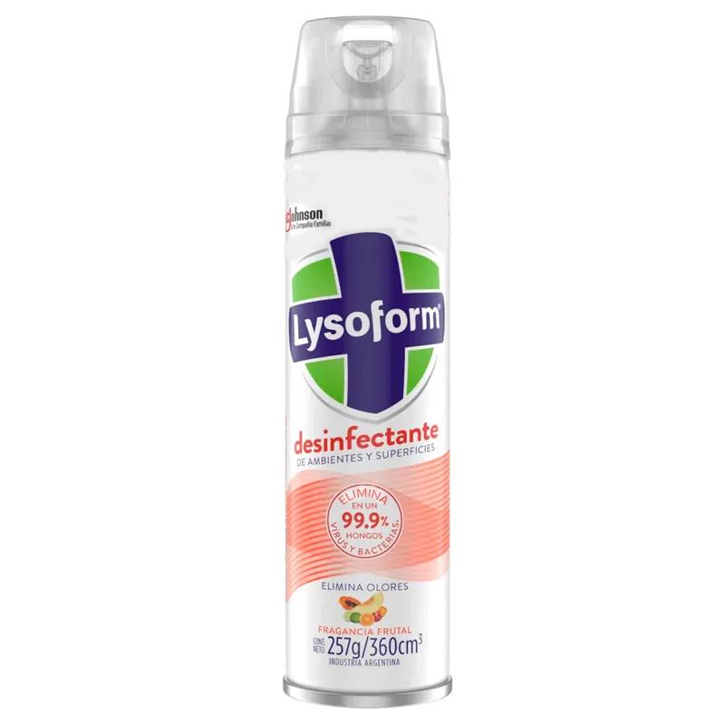 Desodorante de Ambiente en Aerosol Aroma Frutal Lysoform - 360mL.