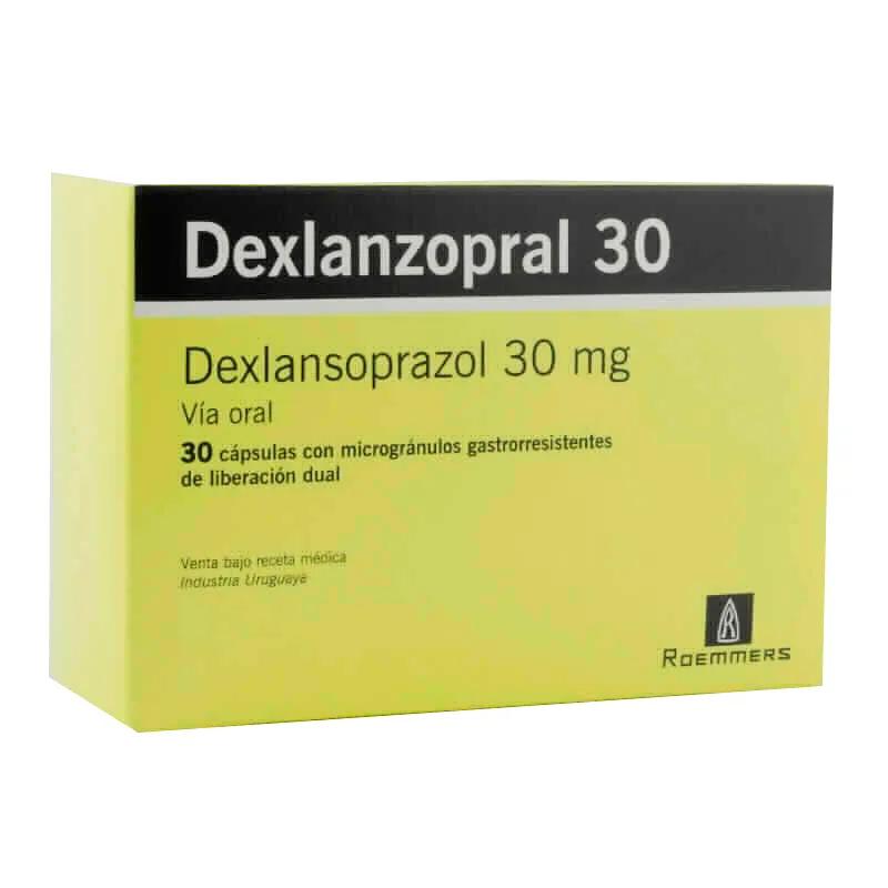 Dexlanzopral 30 Dexlansoprazol 30 mg - Caja de 30 cápsulas con microgránulos