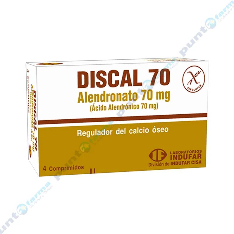 Discal Alendronato 70 mg - Caja de 4 comprimidos