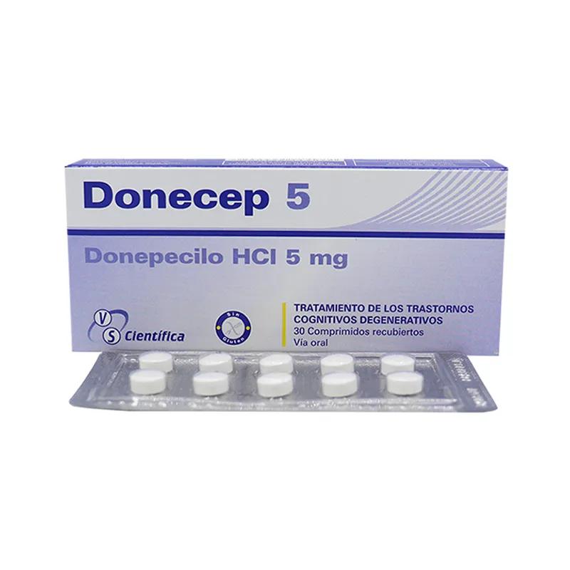 Donecep 5 Donepecilo HCI 5 mg - Cont. 30 comprimidos recubiertos