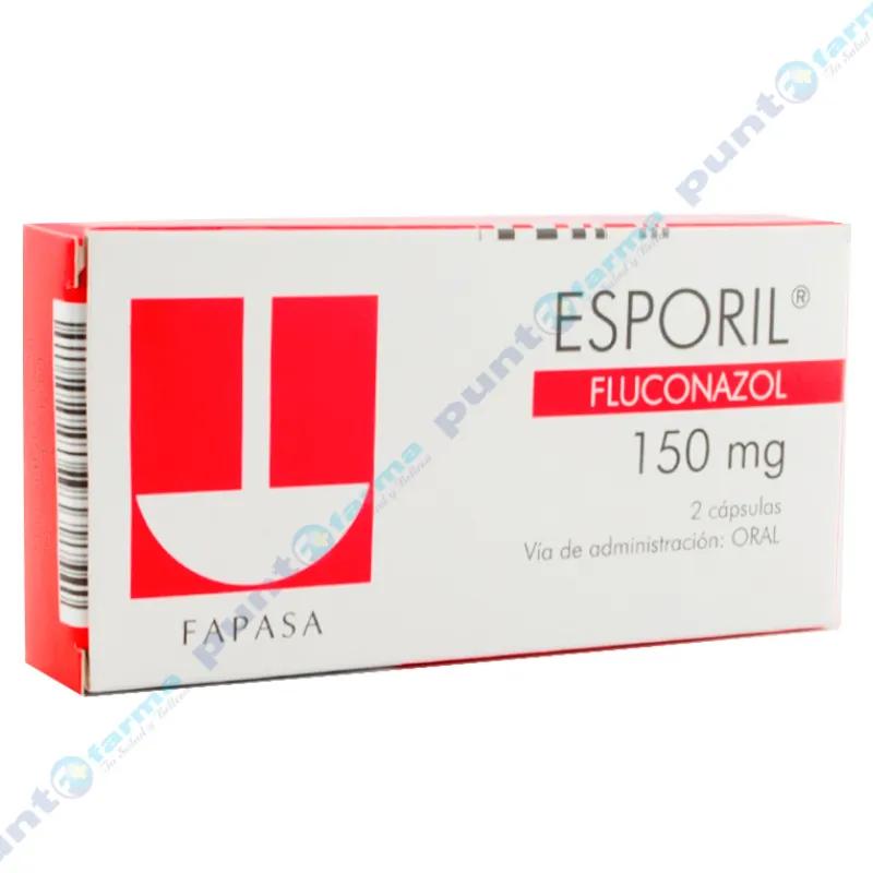 Esporil Fluconazol 150mg - Caja de 2 cápsulas.