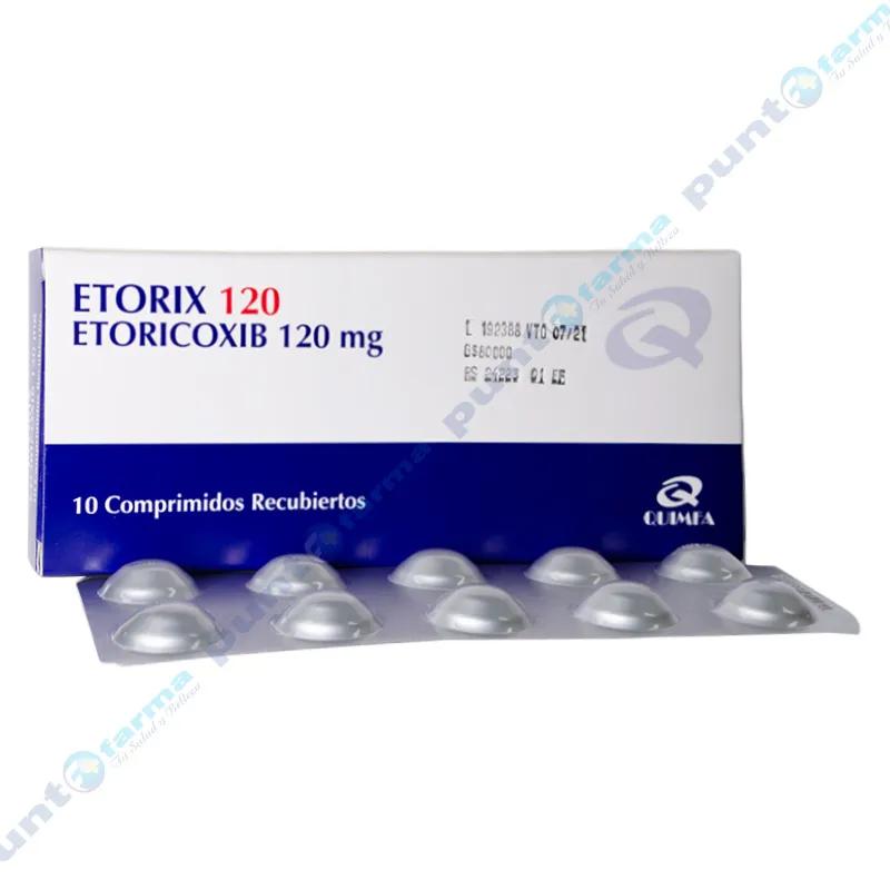 Etorix 120 Etoricoxib 120 mg - Cont. 10 Comprimidos.