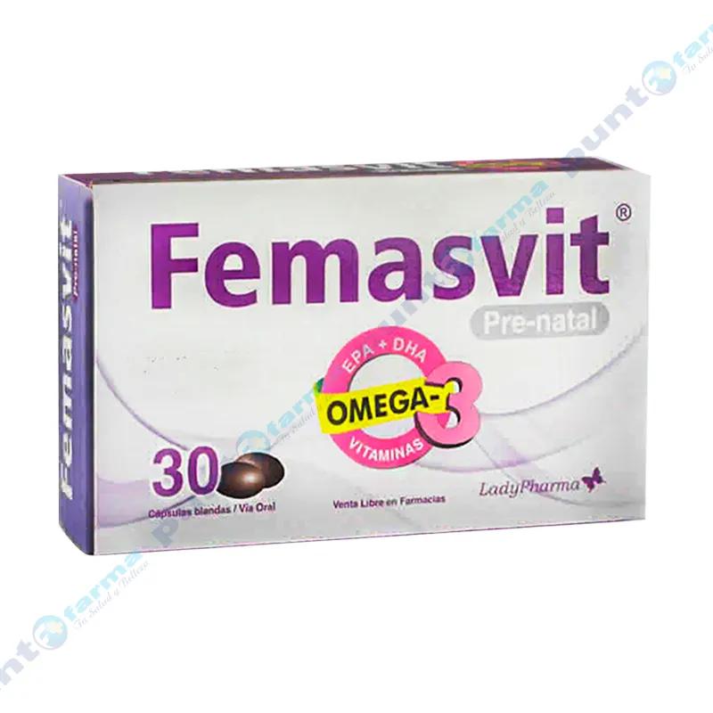 Femasvit Pre-natal - Caja de 30 cápsulas blancas