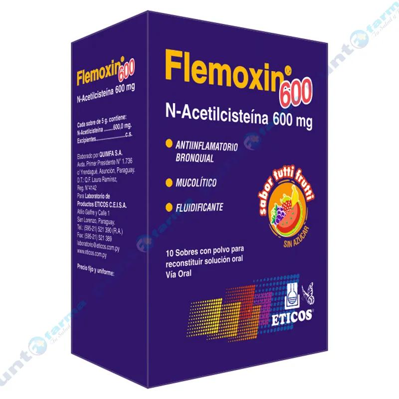 Flemoxin N-Acetilcisteína 600 - Caja de 10 sobres