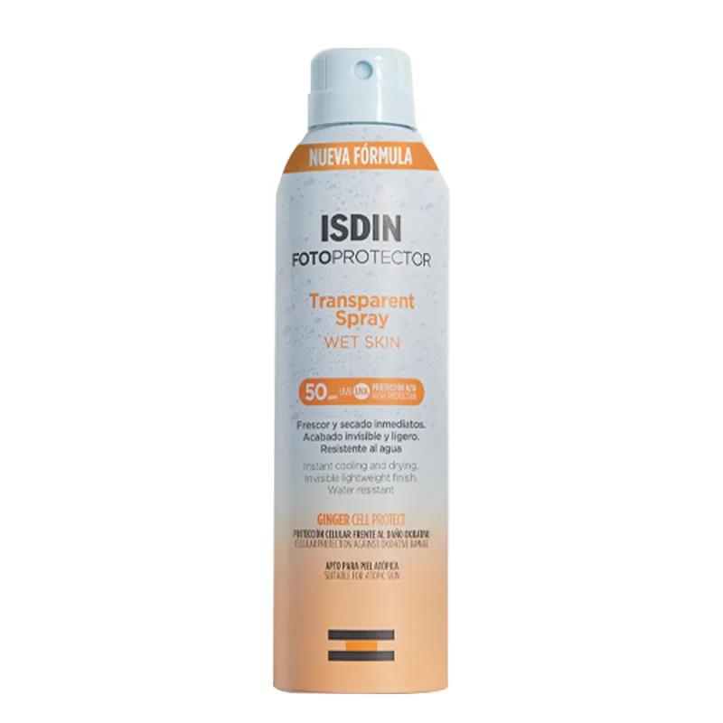 Fotoprotector Corporal Spray Transparente Wet Skin SPF 50 Isdin - 250ml