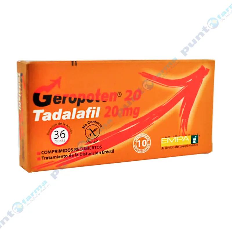 Geropoten 20 Tadalafil 20mg - Caja de 10 comprimidos recubiertos