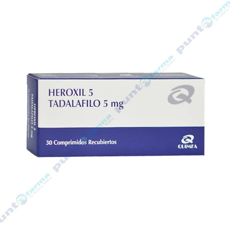 Heroxil Tadalafilo 5 mg - Caja de 30 comprimidos recubiertos