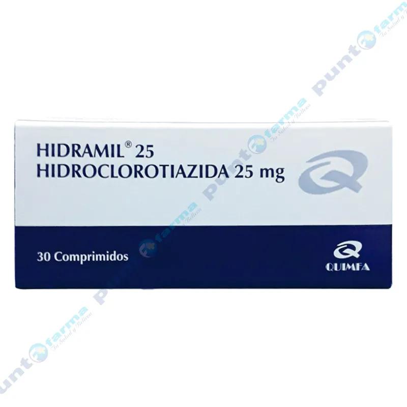 Hidramil 25 Hidroclorotiazida - Cont. 30 Comprimidos.