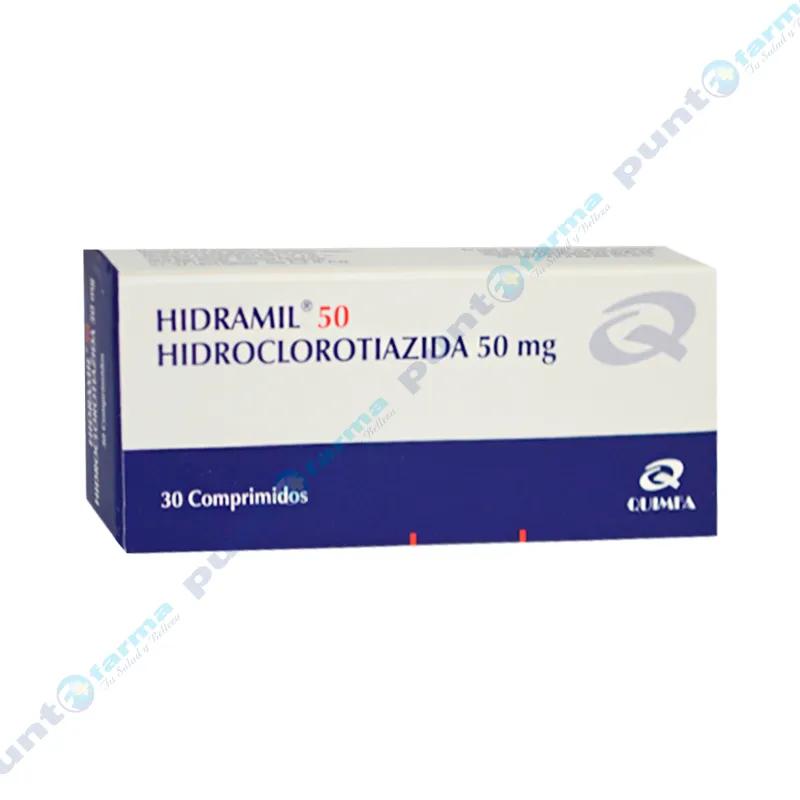 Hidramil Hidroclorotiazida 50 mg - Caja de 30 Comprimidos