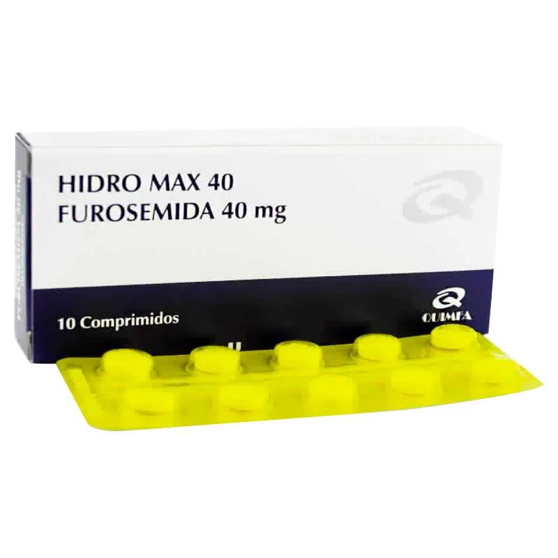 HidroMax Furosemida 40mg Quimfa - Caja de 10 Comprimidos