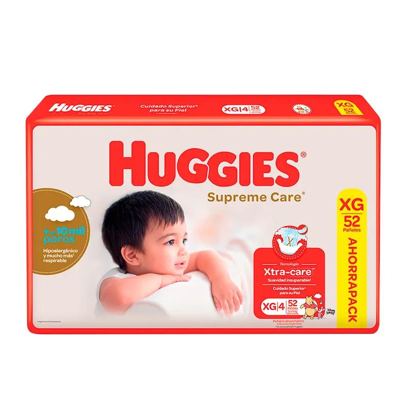 Huggies Supreme Natural Care XG - Contiene 52 unidades
