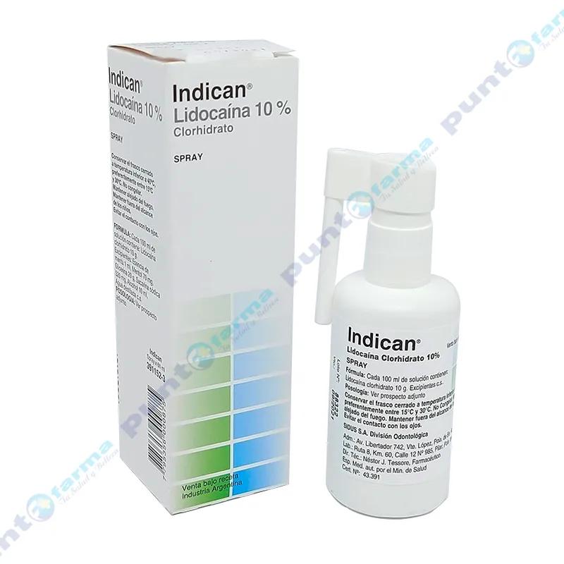 Indican Lidocaína 10% Spray - Cont. 60 mL