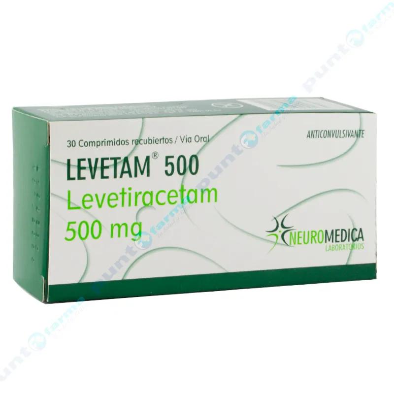 Levetam 500 Levetiracetam 500mg - Cont. 30 comprimidos recubiertos