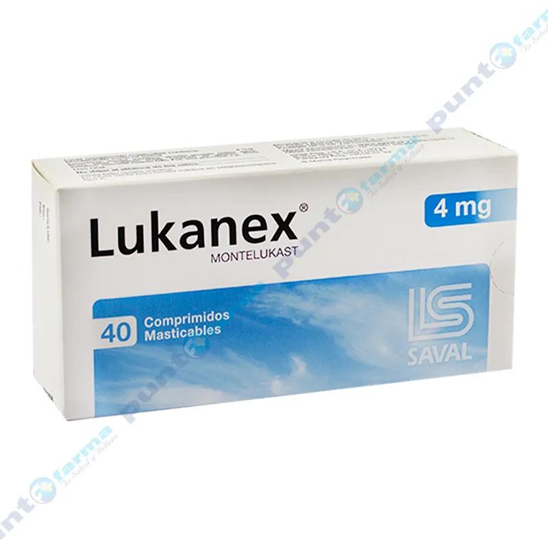 Lukanex 4 mg Montelukast - Cont. 40 comprimidos masticables