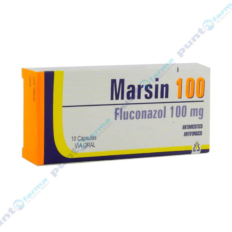 Marsin 100 Fluconazol 100 mg - Caja de 10 cápsulas