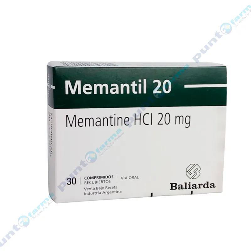 Memantil 20 Memantine HCI 20 mg - Cont. 30 Comprimidos.
